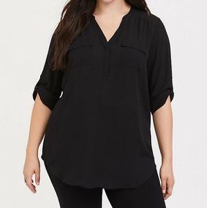 Torrid Harper black pullover tunic